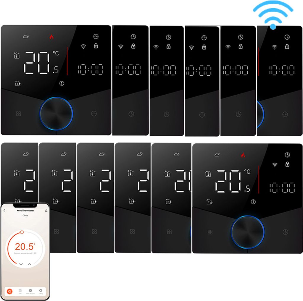 12X WiFi Tuya Smart Thermostat 3A Raumthermostat Produktbild 
