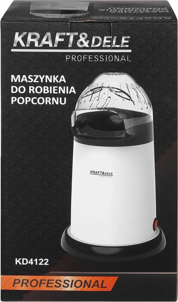 Machine à Popcorn pour Soirée Cinéma - Appareil 1300W Blanc de Table - 18