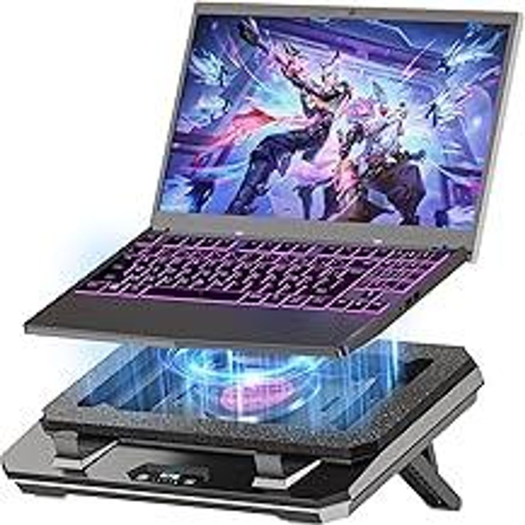 IETS GT300 Verbessertes Laptop-Kühlpad mit verstellbarem Ständer, Turbo-Kühler für schnelle Kühlung, 10-17 Zoll Gaming-Laptop, Flexibler Dicht...