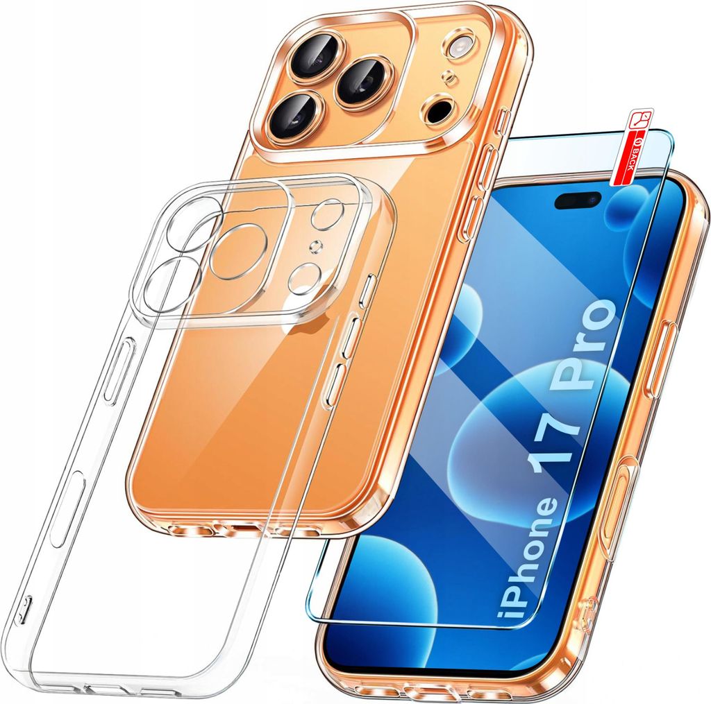 Etui do iPhone 17 Pro WZMACNIANE CLEAR CASE 2MM + Szkło 9H Obrázok produktu 