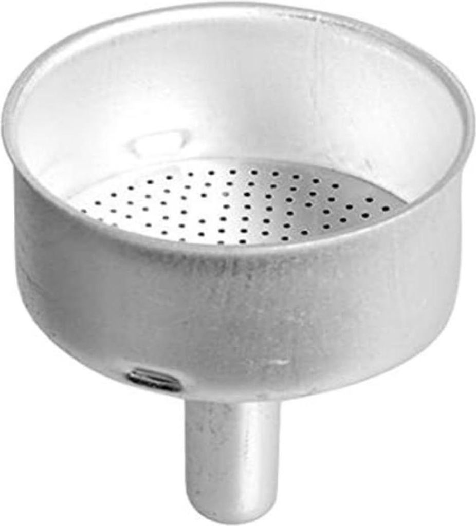 Home Neuer Trichter für 9-Tassen-Moka-Kaffeemaschine, Aluminium, Silber, 13x9x20 cm