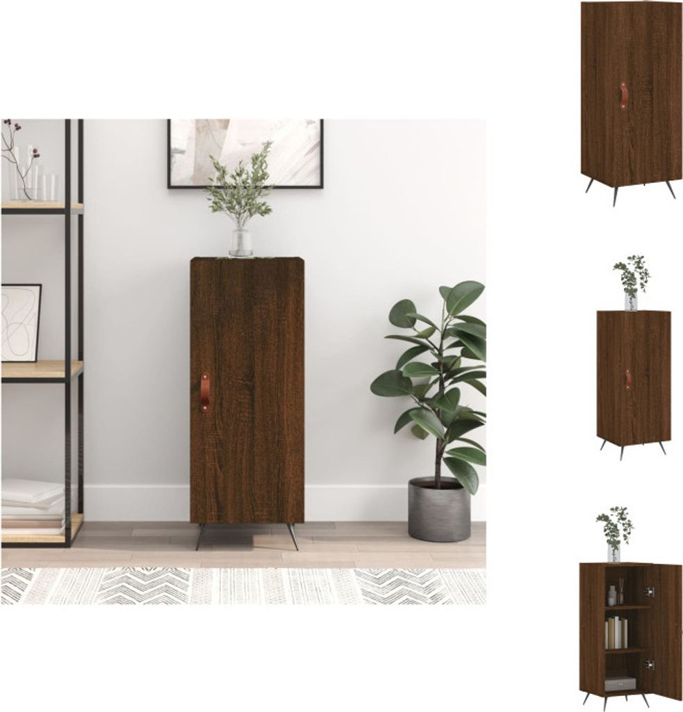 vidaXL Sideboard Braun Eichen-Optik 34,5x34x90 cm Produktbild 