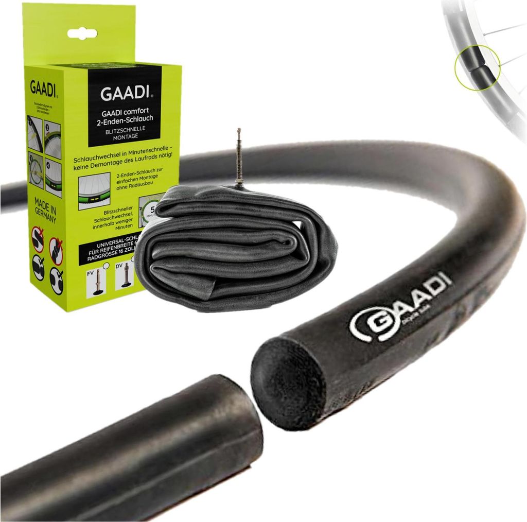 GAADI Chambre à air ouverte sans démontage de roue 16-29" x Image du produit 