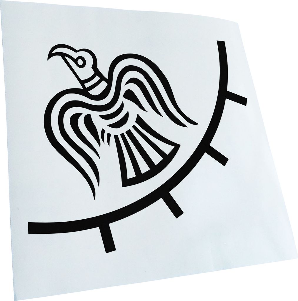 Kiwistar - Autoaufkleber - Odin Raven Banner - Viking Heckscheibe - Aufkleber für Auto Kfz Fahrrad, LKW, Truck Mofa