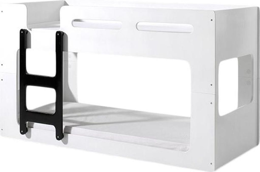 FURNLUX Bunk Bed Luca Weiss 90x200cm / Hauptfarbe: Weiß / Abmessungen: 91 x 210 x 107 cm