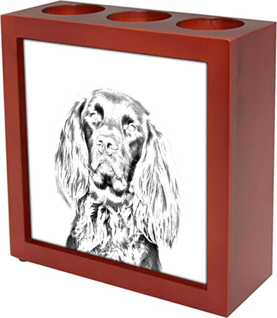 English Pointer, Englischer Pointer - Stifthalter mit Hund, Schreibtischorganizer mit Aufdruck, personalisierte Schreibtischdekoration der Marke Ar...