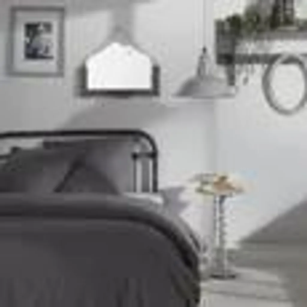 Housse de couette 260x240 cm CHARME en Chambray coton Gris Anthracite