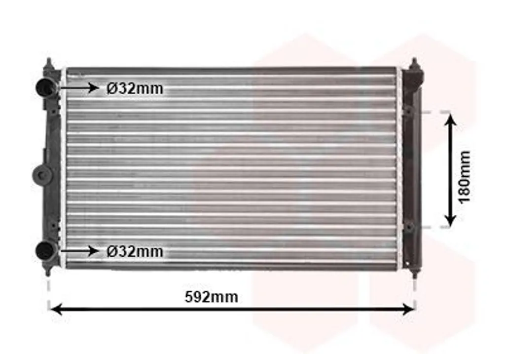 Radiateur à eau pour VW Polo Hayon 86C - Système de refroidissement moteur