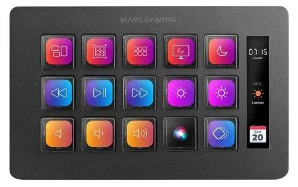 Console de Streaming MSD-ONE Mars Gaming pour Raccourcis Macro et Tchat
