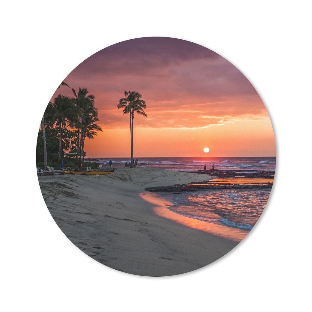 MuchoWow Mauspad Mousepad Ein orangefarbener Himmel über dem Pazifischen Ozean in der Nähe des US-Bundesstaates Hawaii 20x20 cm - Mousepads - M...