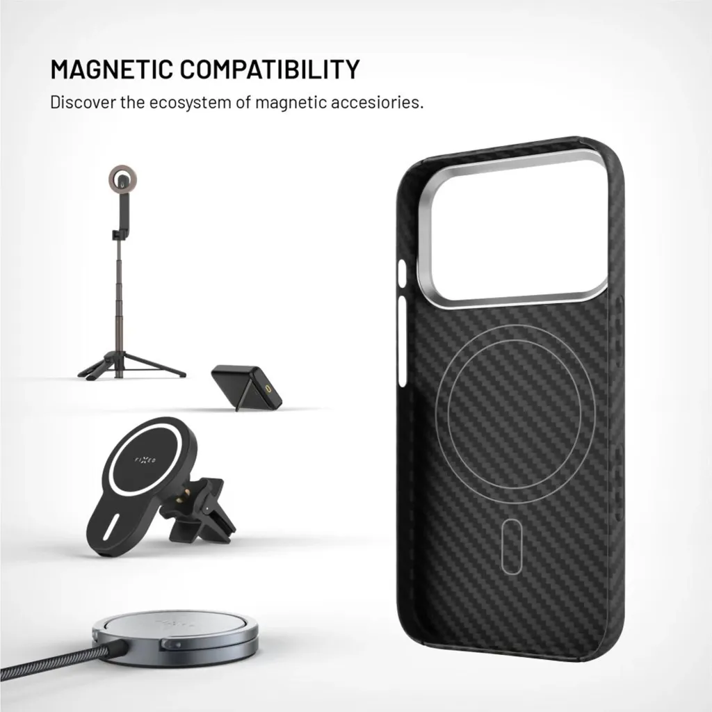 FIXED Fixed MagVelar | Back cover | Apple | iPhone 17 Pro | Aramid | Black | MagSafe Support
