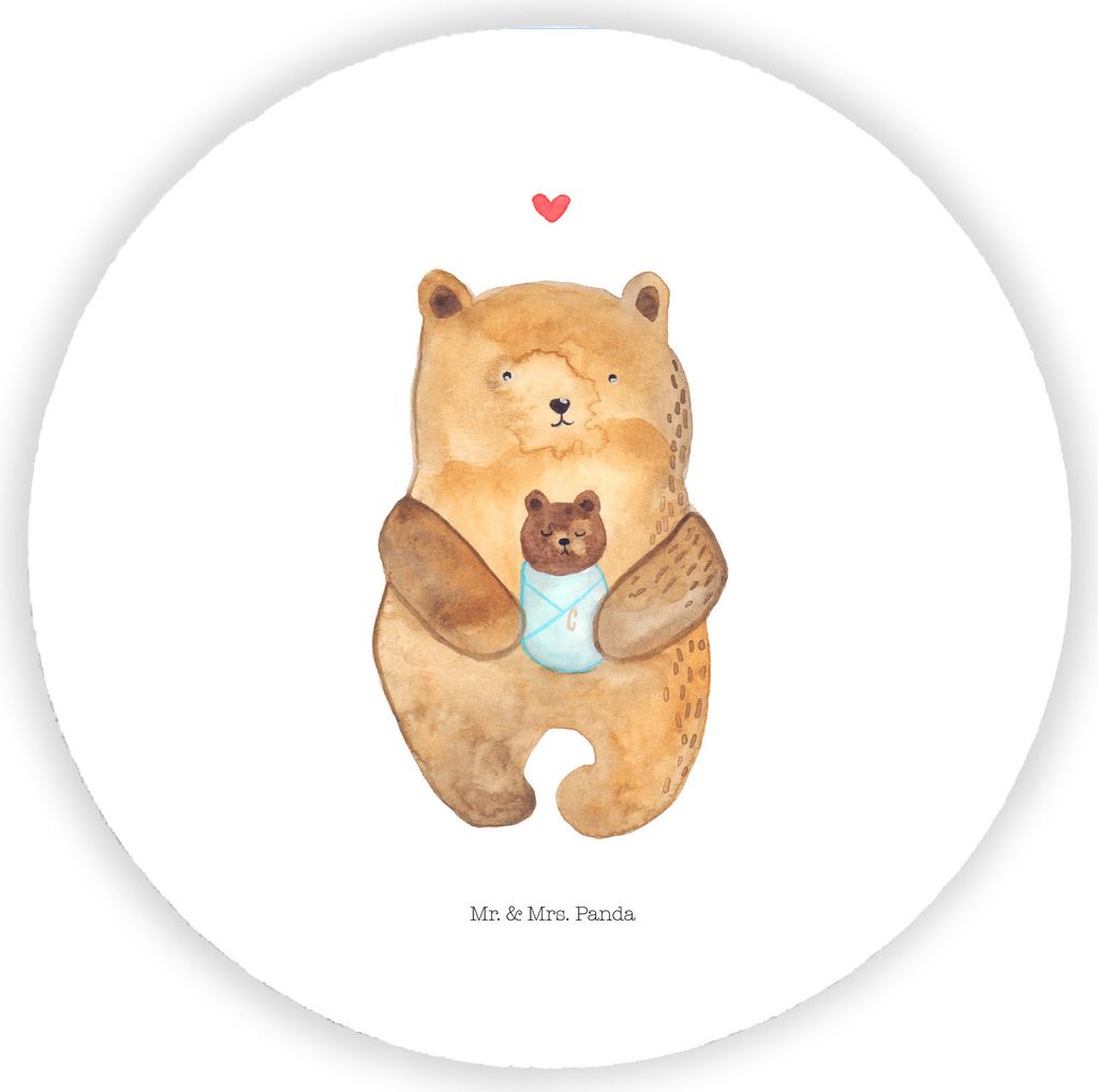 Mr. & Mrs. Panda magnet Bär Baby - Weiß - Geschenk, Kühlschrankmagnet, pinnwand, Teddy, für fotos, Taufe, Glückwunsch, whiteboardmagnet, Enkel...