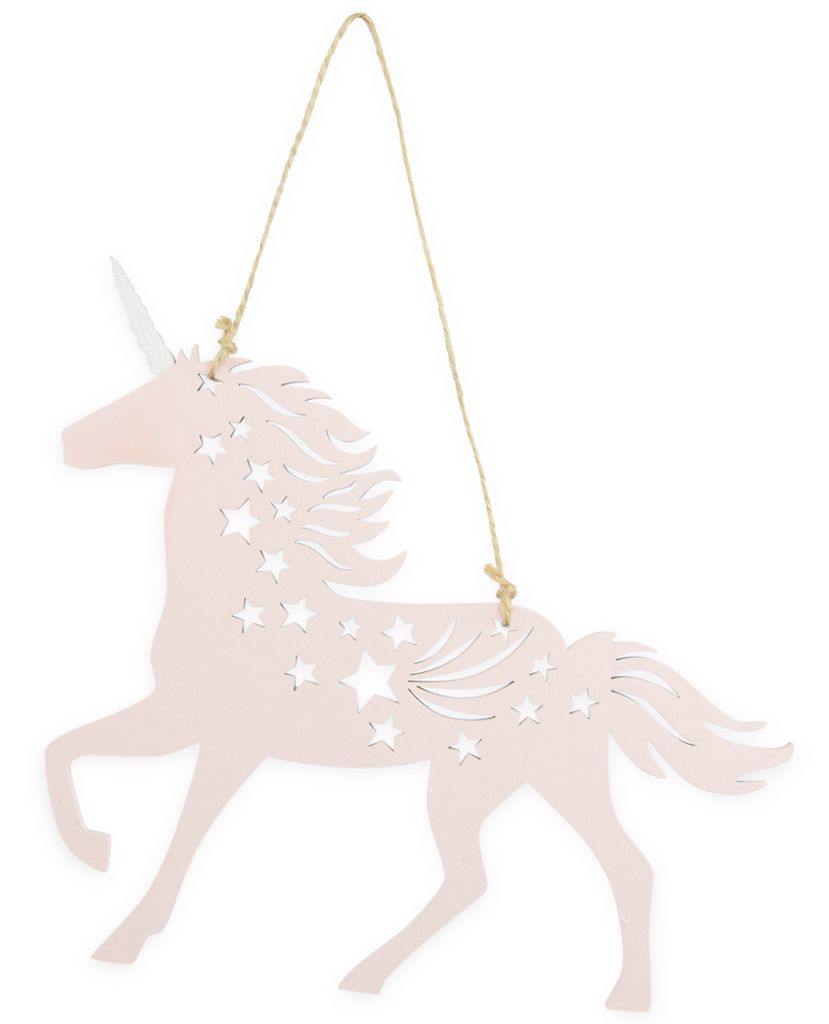 Riffelmacher Einhorn Dekofigur zum Hängen 17924 - Rosa 21 cm