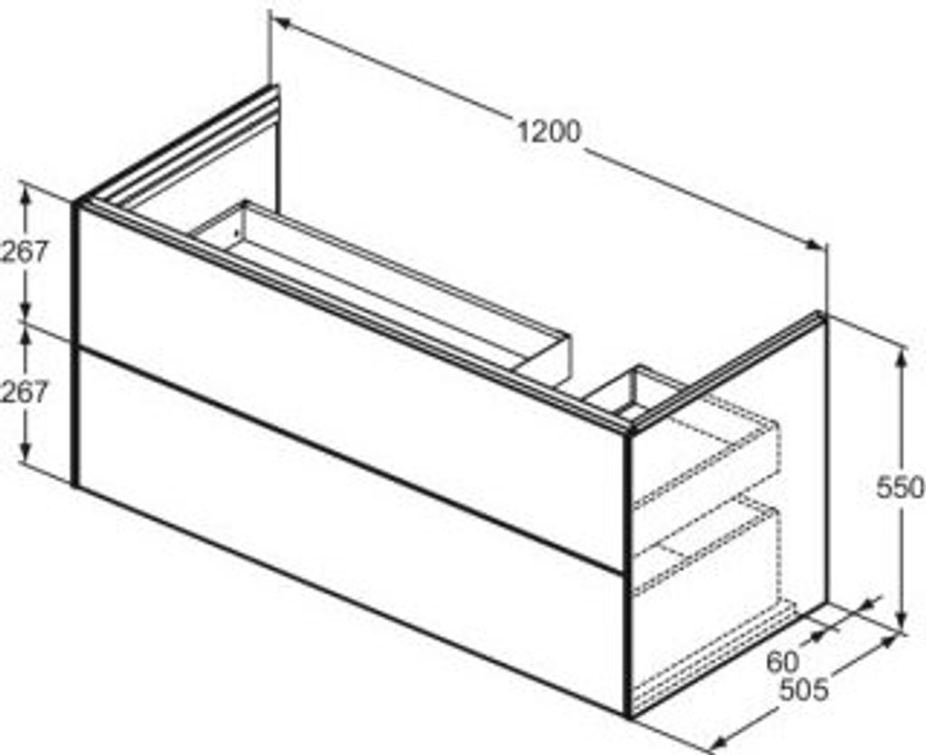 Ideal Standard T5583Y6 Möbelwaschtischunterschrank Conca