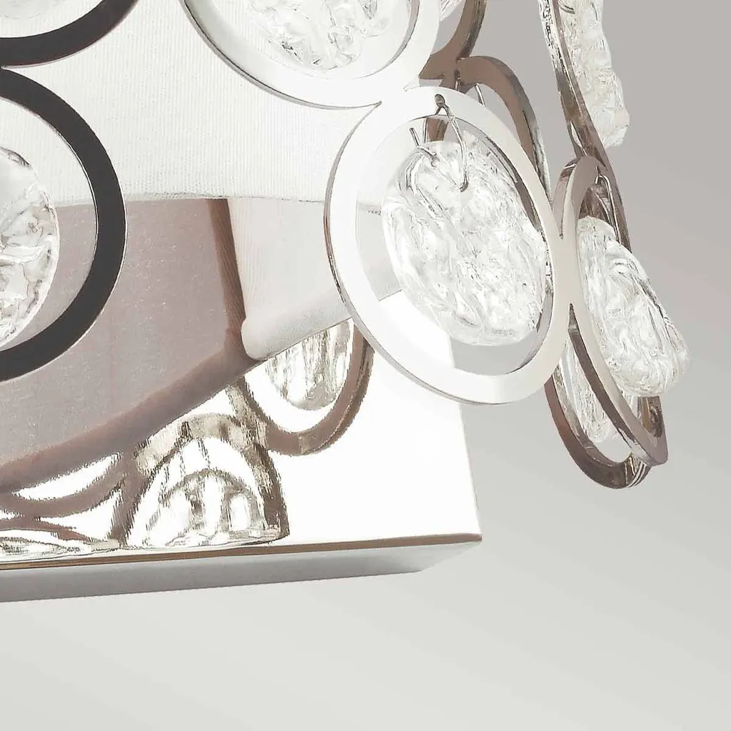 Applique murale design Lexi en verre transparent et finition nickel poli - 5