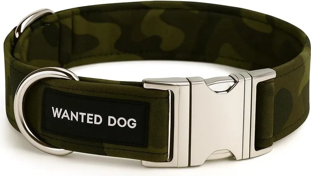 WANTED DOG collare per cani ARMY taglia: M 30CM, tipo di fibbia: metallo