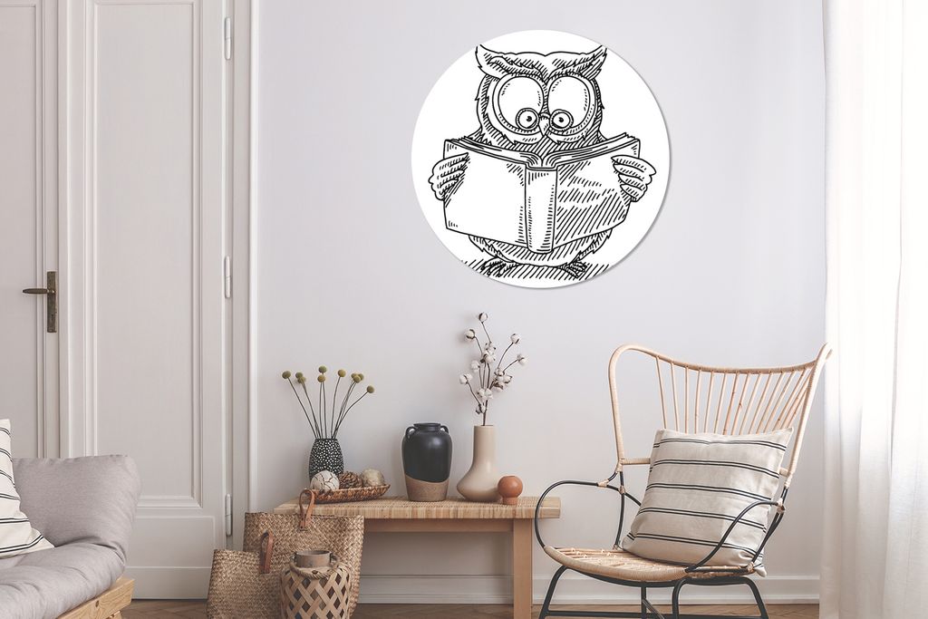 MuchoWow - Mauerkreis - Wandbilder - Runde Bild - Bild aus Aluminium - Schlafzimmer - Wohnzimmerdekoration - Wand Dekoration