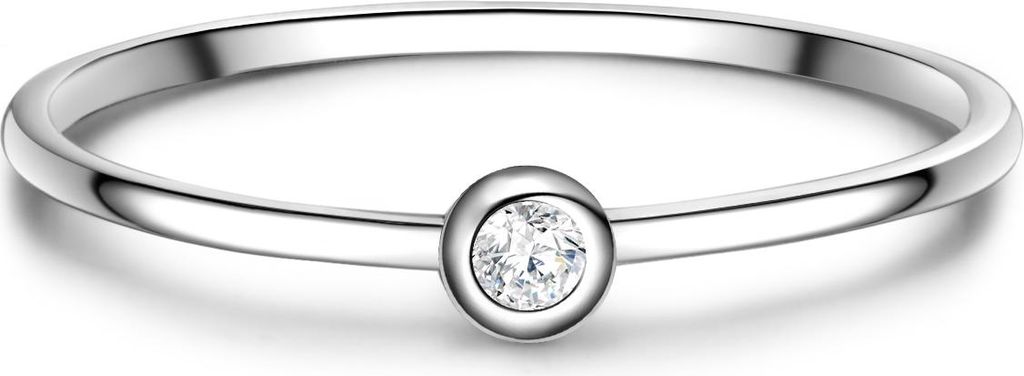 Ring Sterling Silber Zirkonia weiß 60