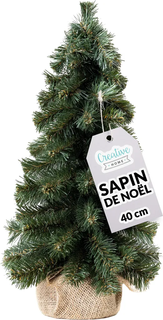 Sapin de Noël Artificiel 40 cm Idéal pour Décorer un Petit Appartement