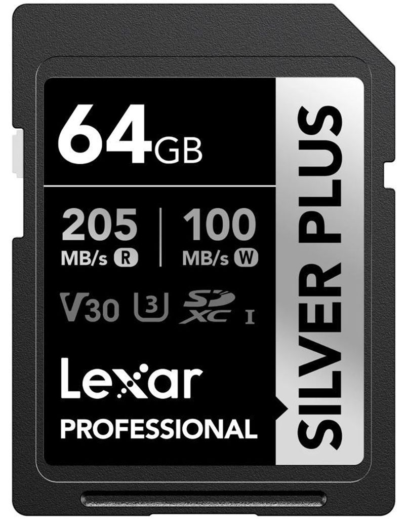 Lexar Professional SILVER PLUS, 64 GB, SDXC, Klasse 3, Produktbild 