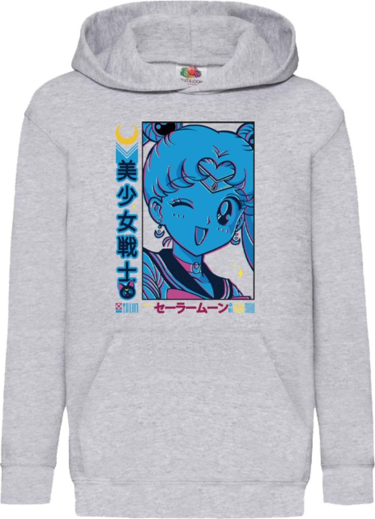 Kinder Kapuzenpullover Japan Manga Anime Comics Animation Sailor Anime Manga Moon 11, 5-6 Jahr - 116 / Grau