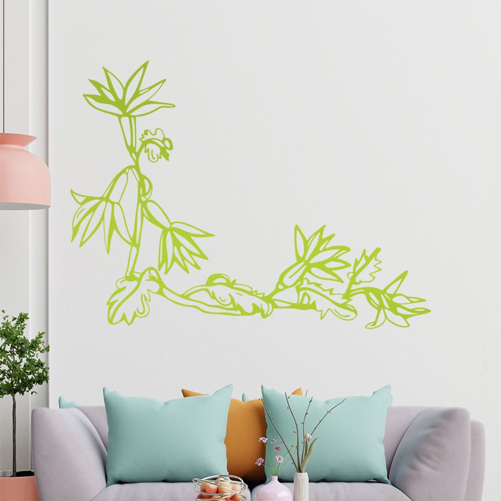 Große Blüte Wandtattoo in 6 Größen - Wandaufkleber Wall Sticker - Dekoration, Küche, Wohnzimmer, Schlafzimmer, Badezimmer