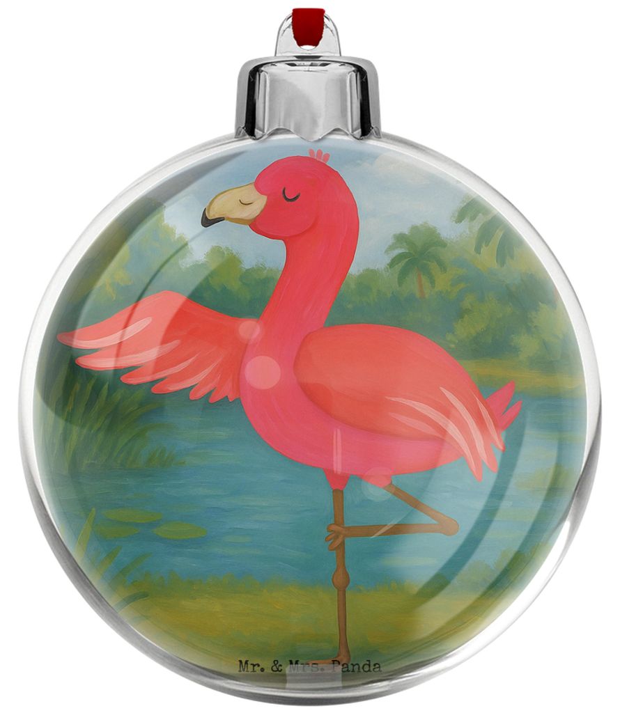 Mr. & Mrs. Panda christbaumkugel Flamingo Yoga Design - Weiß - Geschenk, Yogi, christbaumkugeln, christbaum anhänger, Vogel, Urlaub, Achtsamkeit,...
