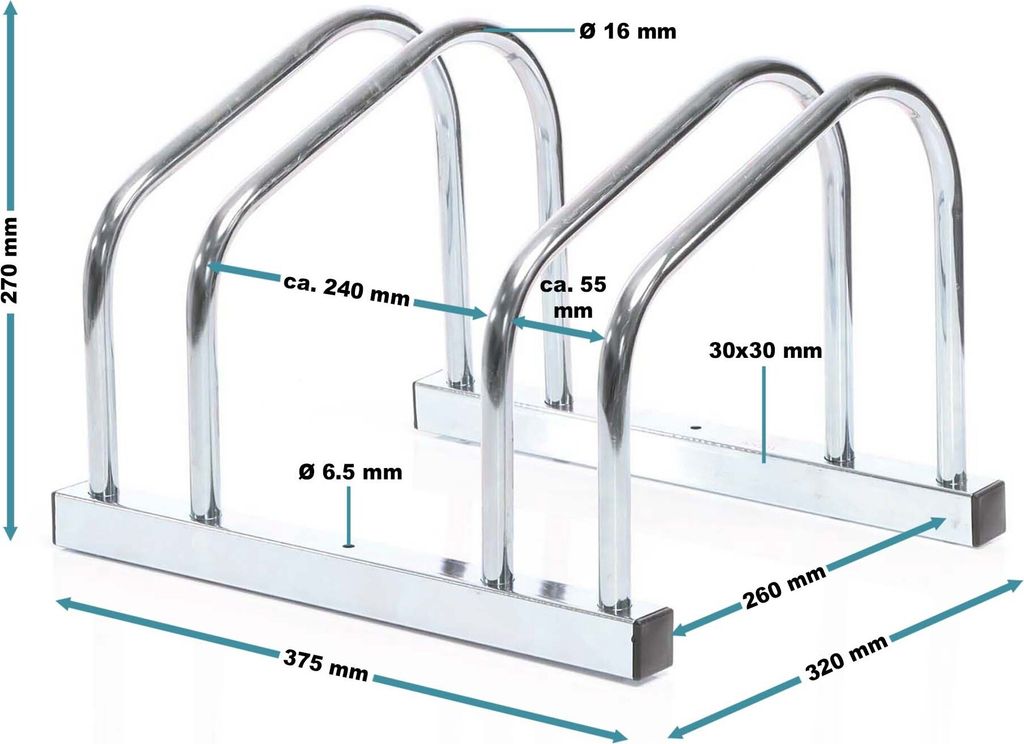 Stojan na kola Toboli pro 2 jízdní kola 37,5x32x27cm z Obrázek produktu 4