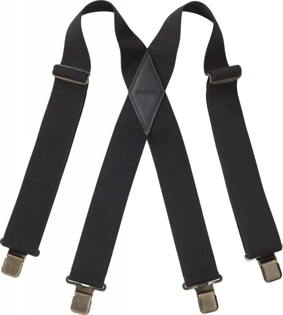 Bretelles Fristads Noir avec Clips Métalliques Renforcés et Sangles 50mm