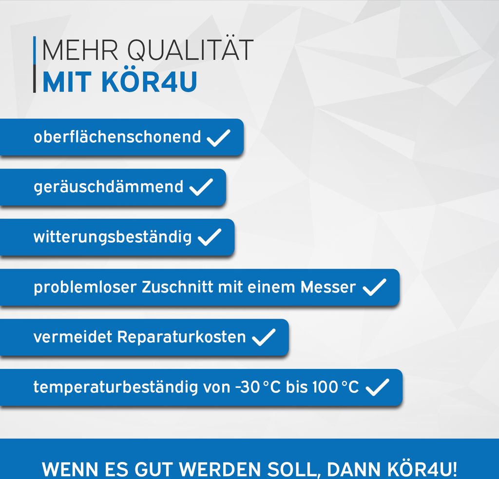 kör4u Premium Antivibrationsmatte 60x60x1cm, zuschneidbar, Produktbild 7