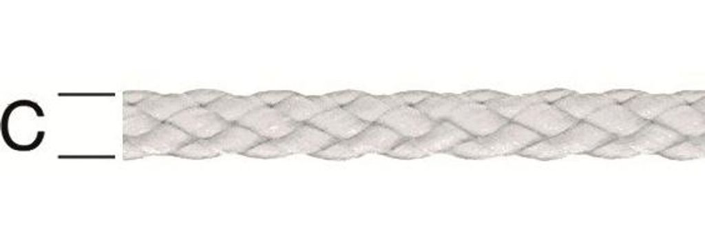 Vormann PP-Schnur/Seil rundgeflochten weiß 6 mm