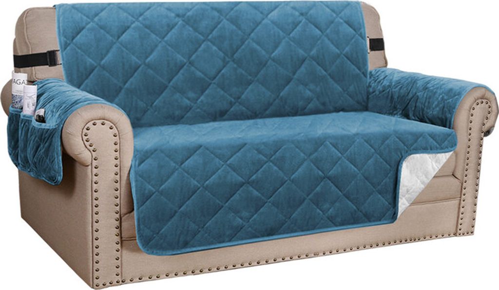 Sesselschoner Gesteppter Samt Sofa Bezug Möbelschutz Produktbild 