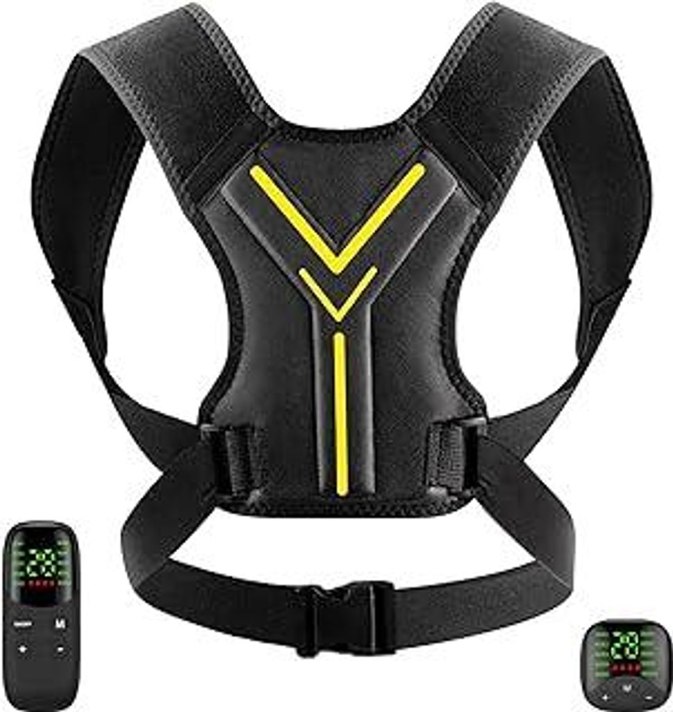 EMS Trainingsgerät für Nacken & Rücken, EMS Gerät für Rücken Muskelaufbau mit Display-Fernbedienung,30 Intensitätsstufen,10 Modi, EMS Traine...