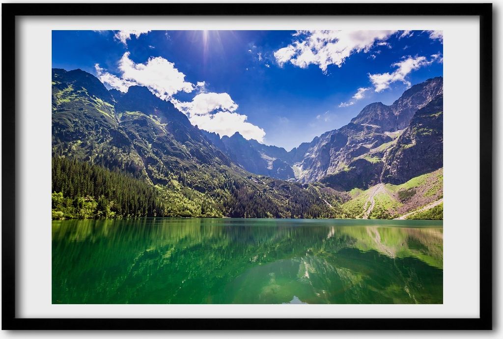 Bild 60x40 MDF-Rahmen, Wandkunst Marine Auge Tatry