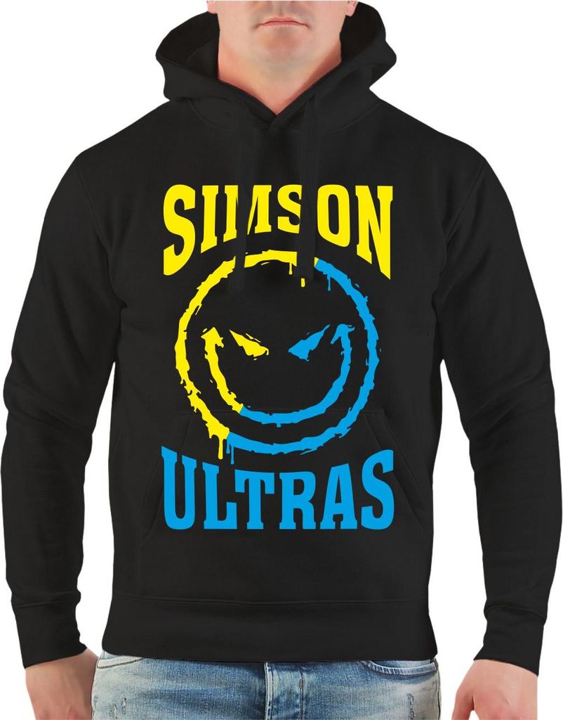Herren Kapuzenpullover Simson Ultras Gelb Blau