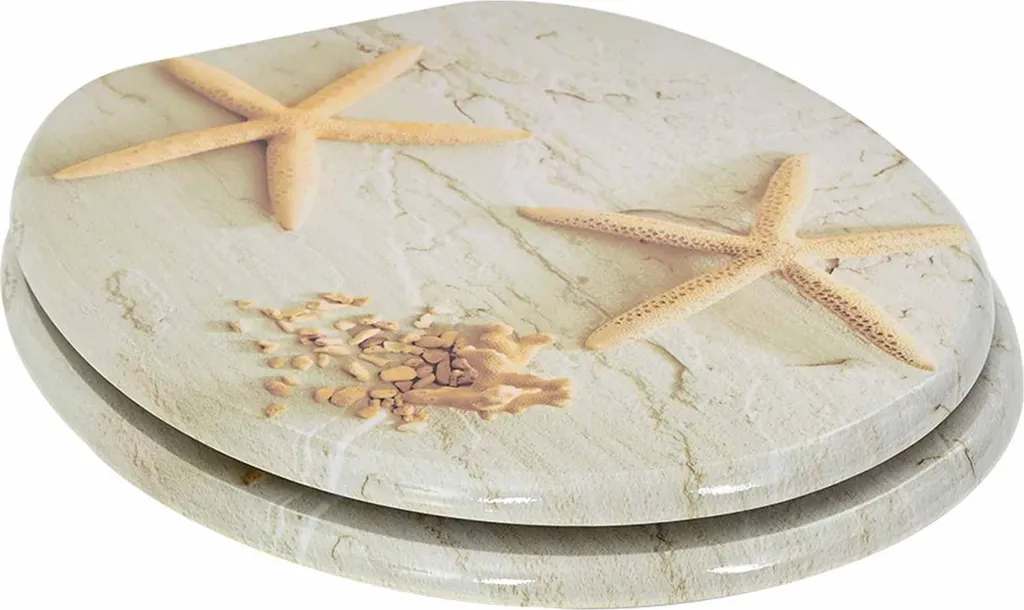 Set 2 Tavolette WC vidaXL MDF Giallo/Bianco 44x38cm Universale