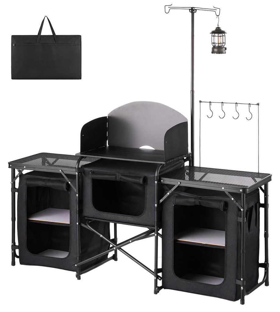 SucceBuy Klappbare Campingküche mit Campingschrank, Produktbild 