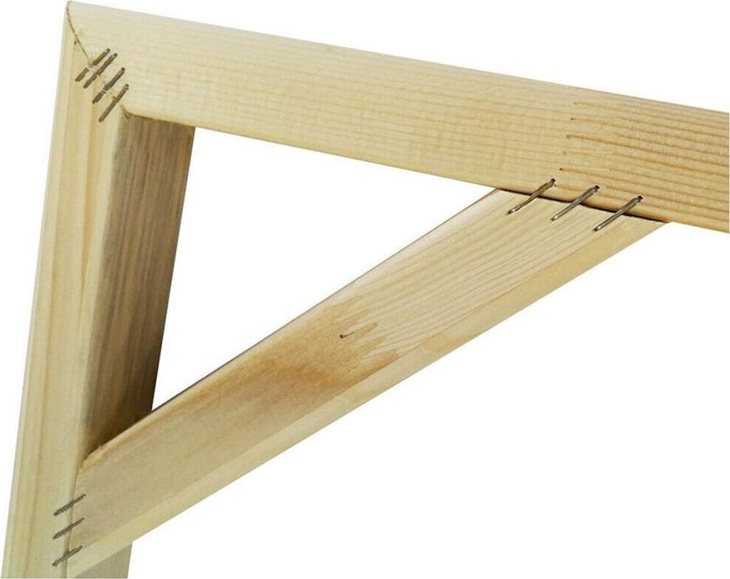 Geschliffener Holz-Keilrahmen (leistenverleimt) zur Bespannung quadratischer Leinwände 90x90 cm