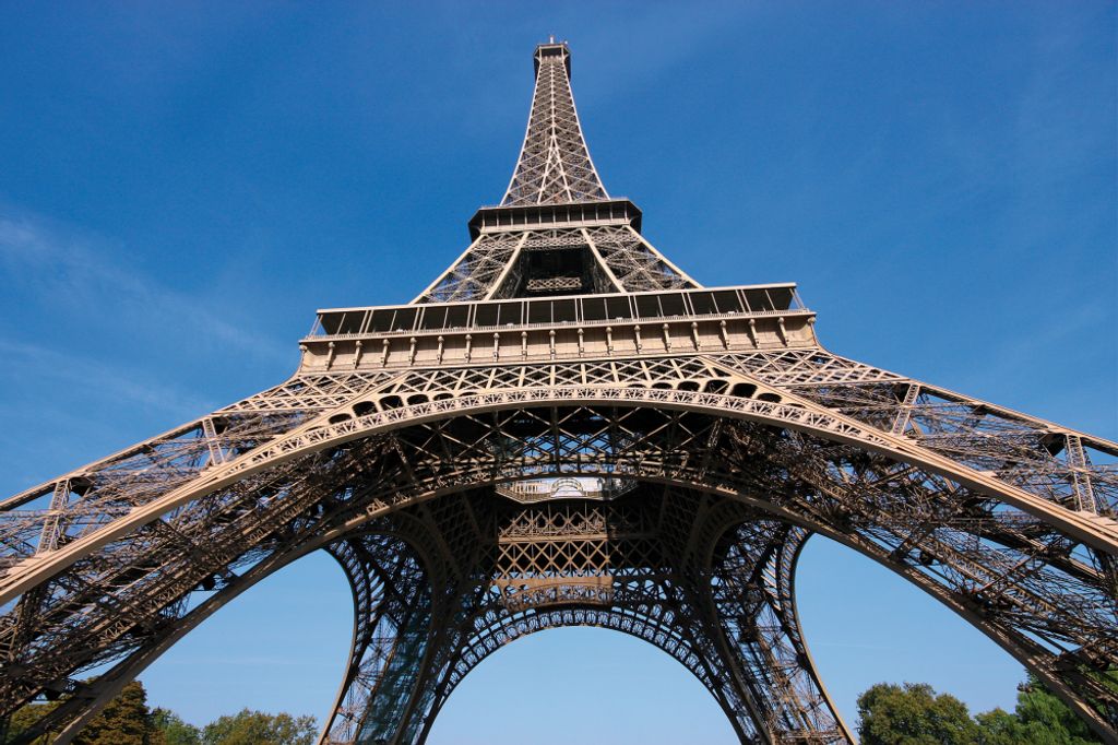 Paris Kunstdruck Bild - Eiffelturm, Blick Nach Oben (80 x 120 cm)