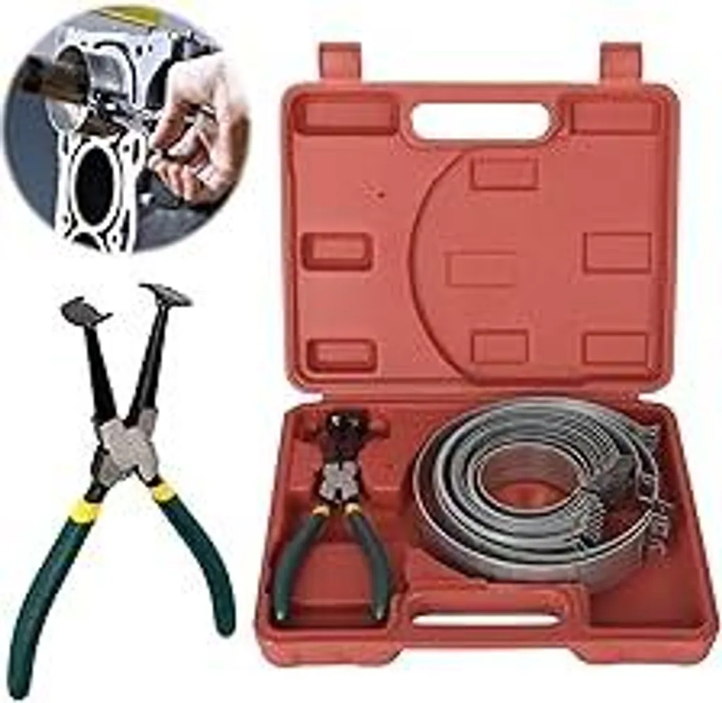 Set Professionale 15 Pezzi per Compressione Fasce Elastiche Pistoni
