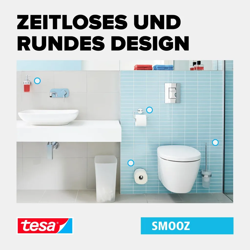 tesa 40630-00000-00 tesa Handtuch-Doppelhaken SMOOZ, verchromt - 7