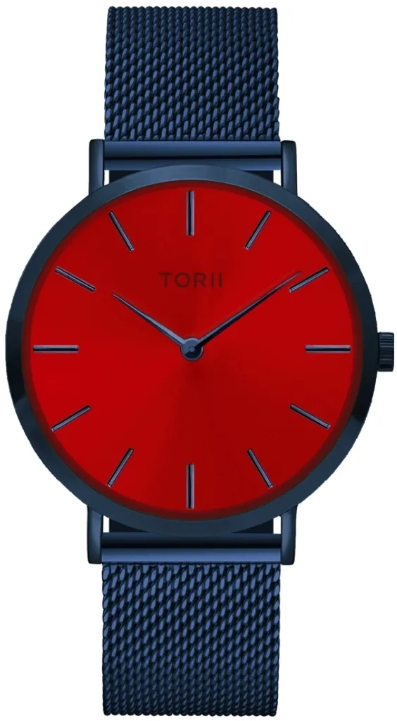 Montre TORII N38NM.TN en Acier et Bleu Marine - Design Mixte Épuré