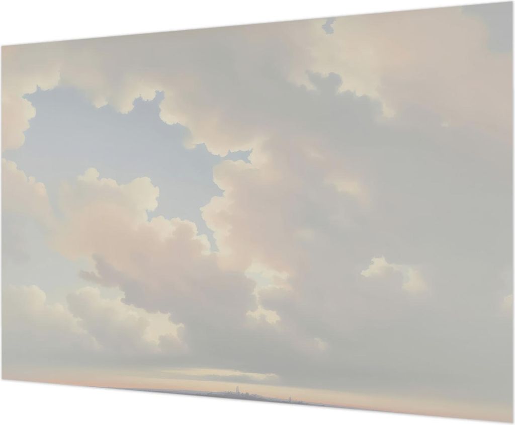 Wandtapete - Dekorative Tapete für Wohnzimmer - Tapetenfolie für Wanddekoration - 208x146 cm - Pastellfarbener Himmel