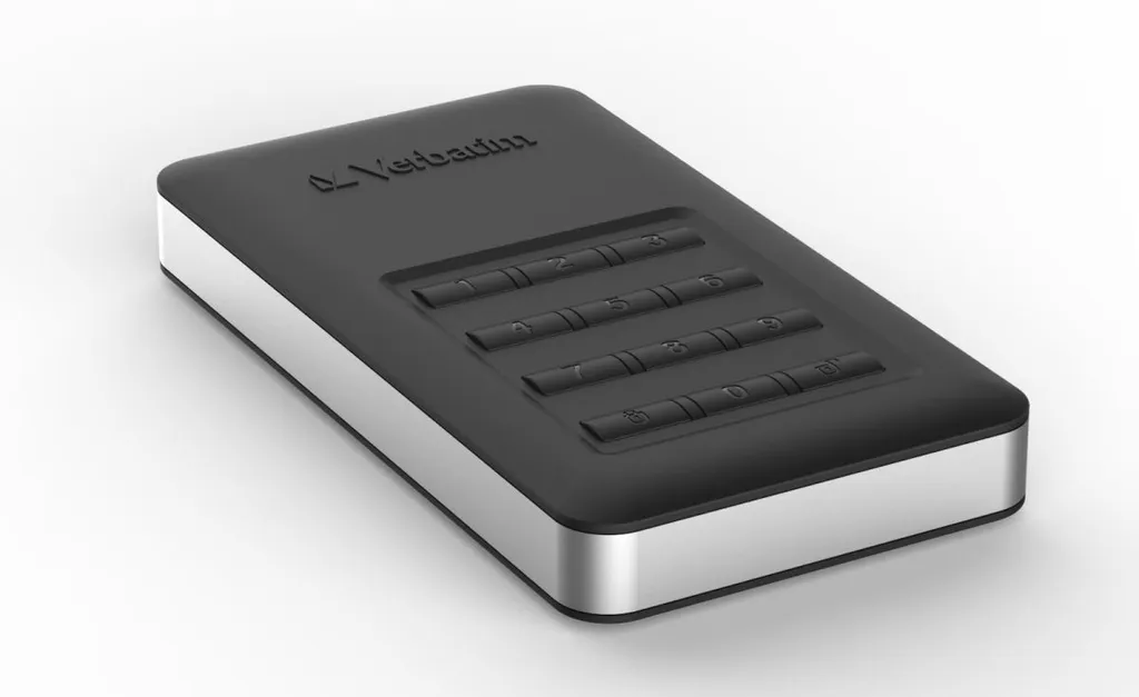 Hard Disk Verbatim 1TB Secure 53401: USB 3.1 e Keypad AES 256-bit - 30