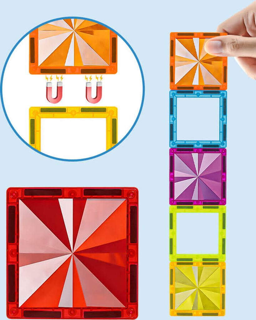 Magnetická stavebnica Diamond 115ks sada - Magnetic Tiles Obrázok produktu 5