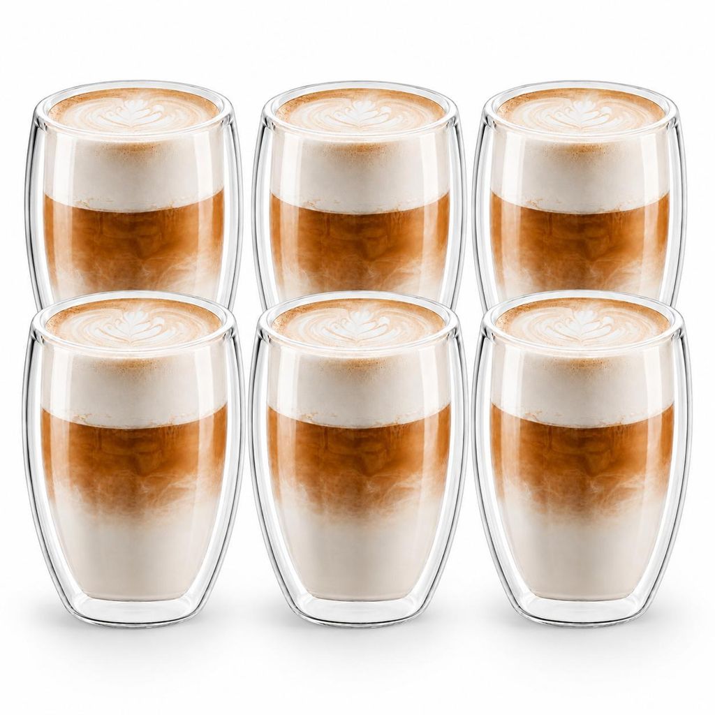 LAPRESO® Latte Macchiato Gläser doppelwandig 6er Set 350ml Produktbild 