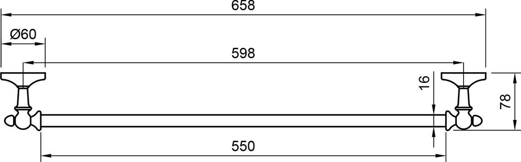 PaulGurkes Handtuchstange Schwarz Kupfer Nostalgie Retro