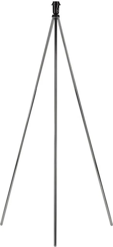Lampadaire E27 Fenda Chrome en Métal - Pied de Lampe Trépied Design Moderne
