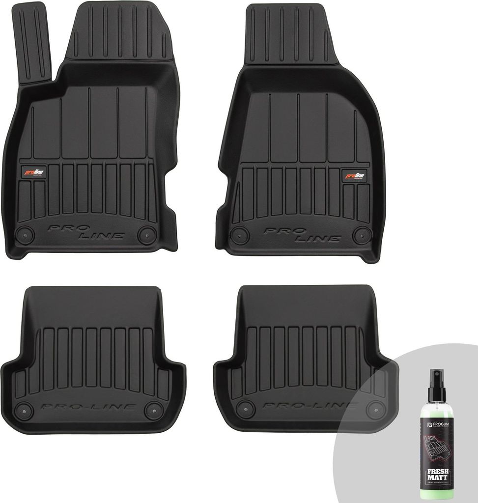 FROGUM ProLine 3D Gummimatten Exklusiven Auto Fußmatten Autofussmatten für Audi A4 B6 2000-2006