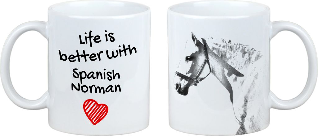 Spanischer Normanne - Tasse mit Pferd, Tasse mit Bild, personalisiertes Geschenk der Marke Art-Dog